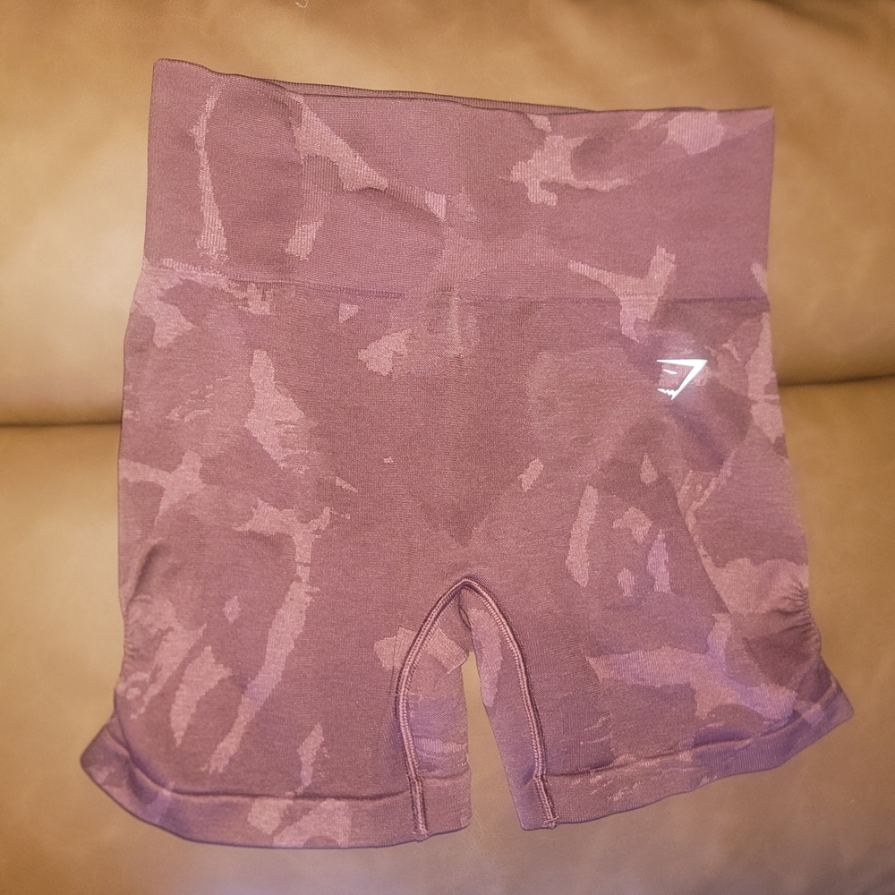 Gymshark Burgundy Patterned Shorts
